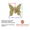 3 Inch "Naioth" Brass Decorative Butterfly Cabinet Hinge